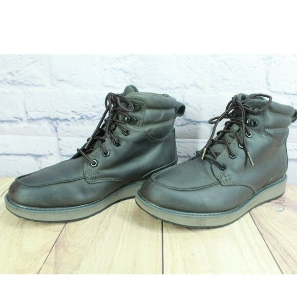 LL Bean Black Stonington Moccasin Toe Padded Collar Working Boots Size 7 M main image 9